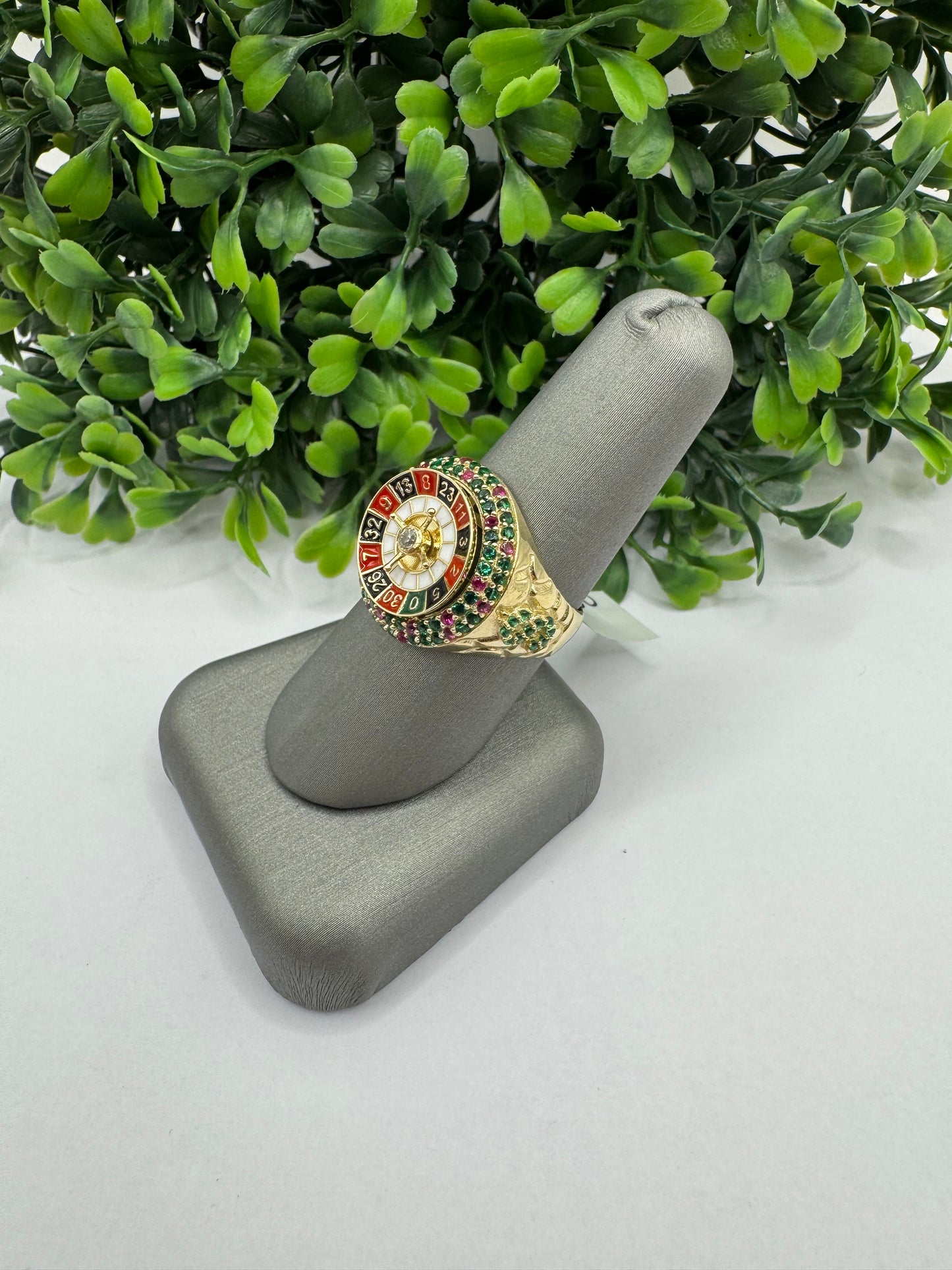 Anillo de ruleta para caballero.