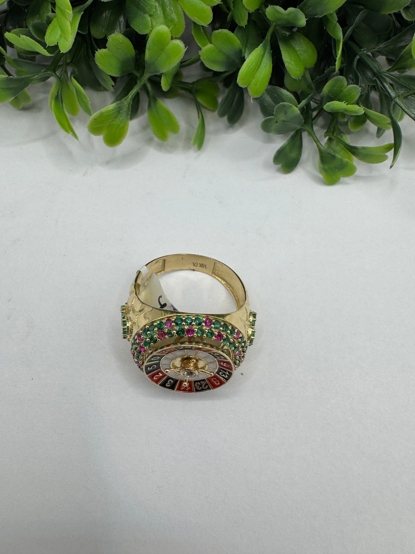 Anillo de ruleta para caballero.