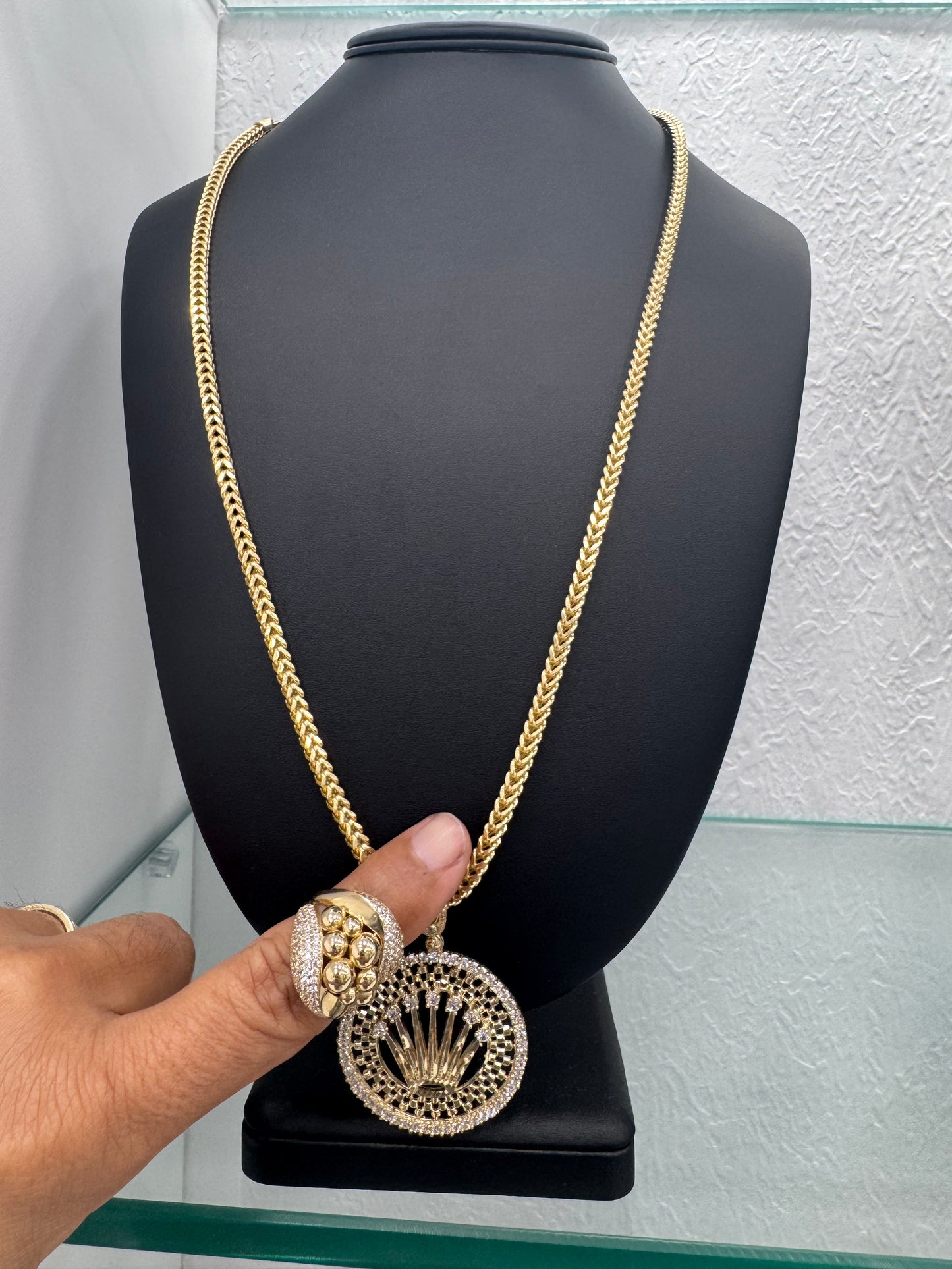 Cadena 10k y anillo 10k