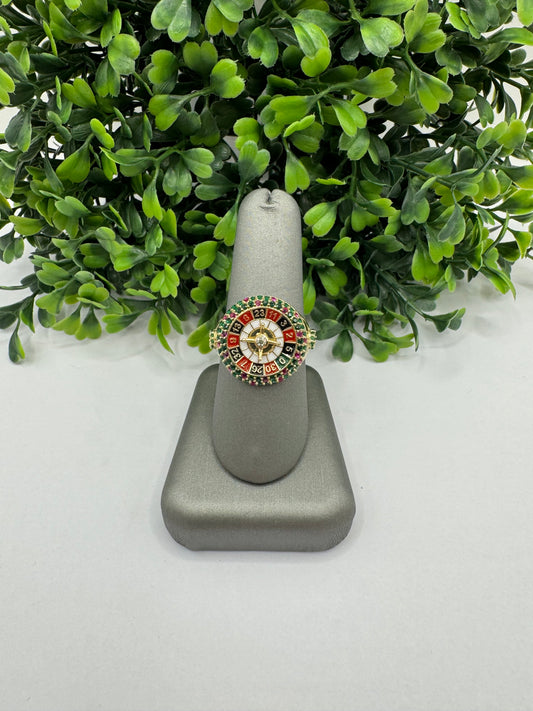 Anillo de ruleta para caballero.