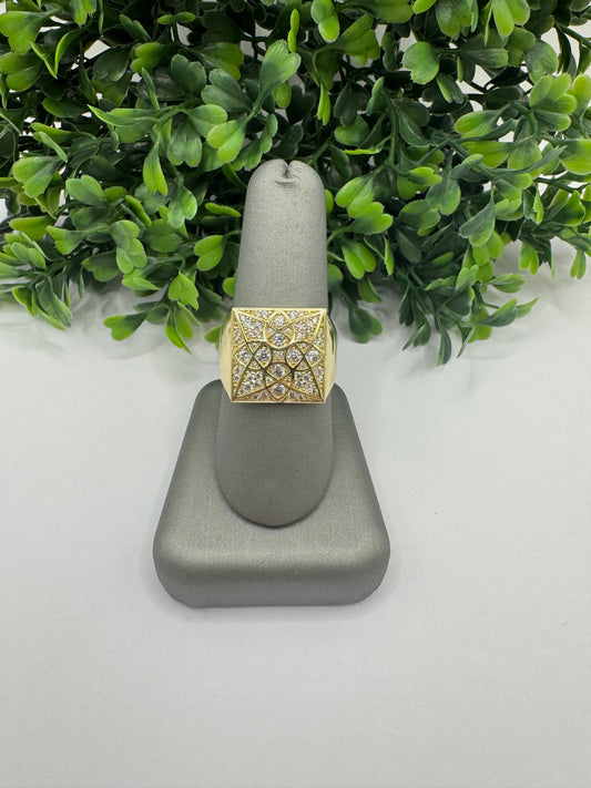 Anillo roseta cuadrada.